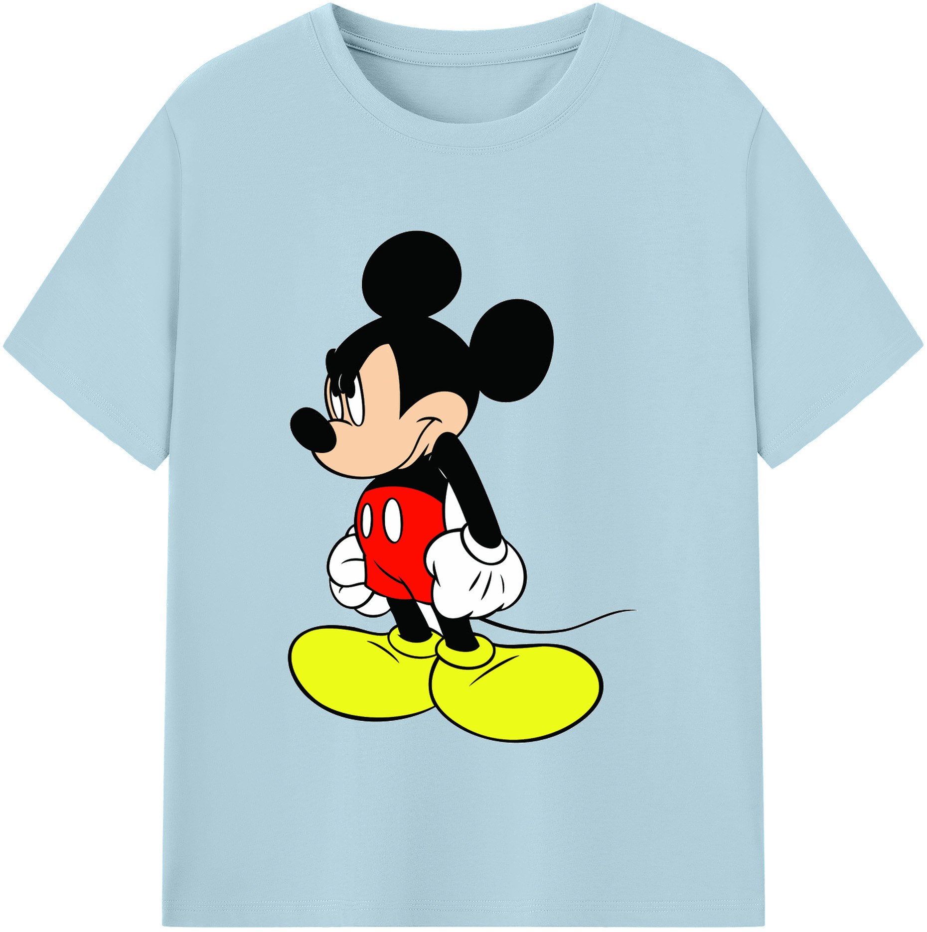 （画像用） ミッキーマウス Mickey Mouse 綿100％半袖Tシャツ（フロントプリント）